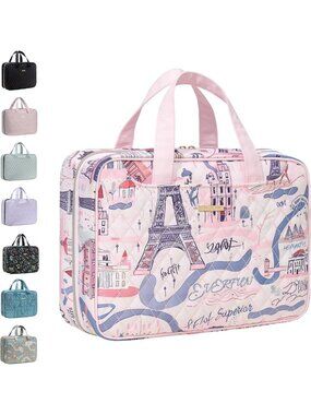 Leakproof Hanging Travel Toiletry Bag for Women | Wet Dry Compartments